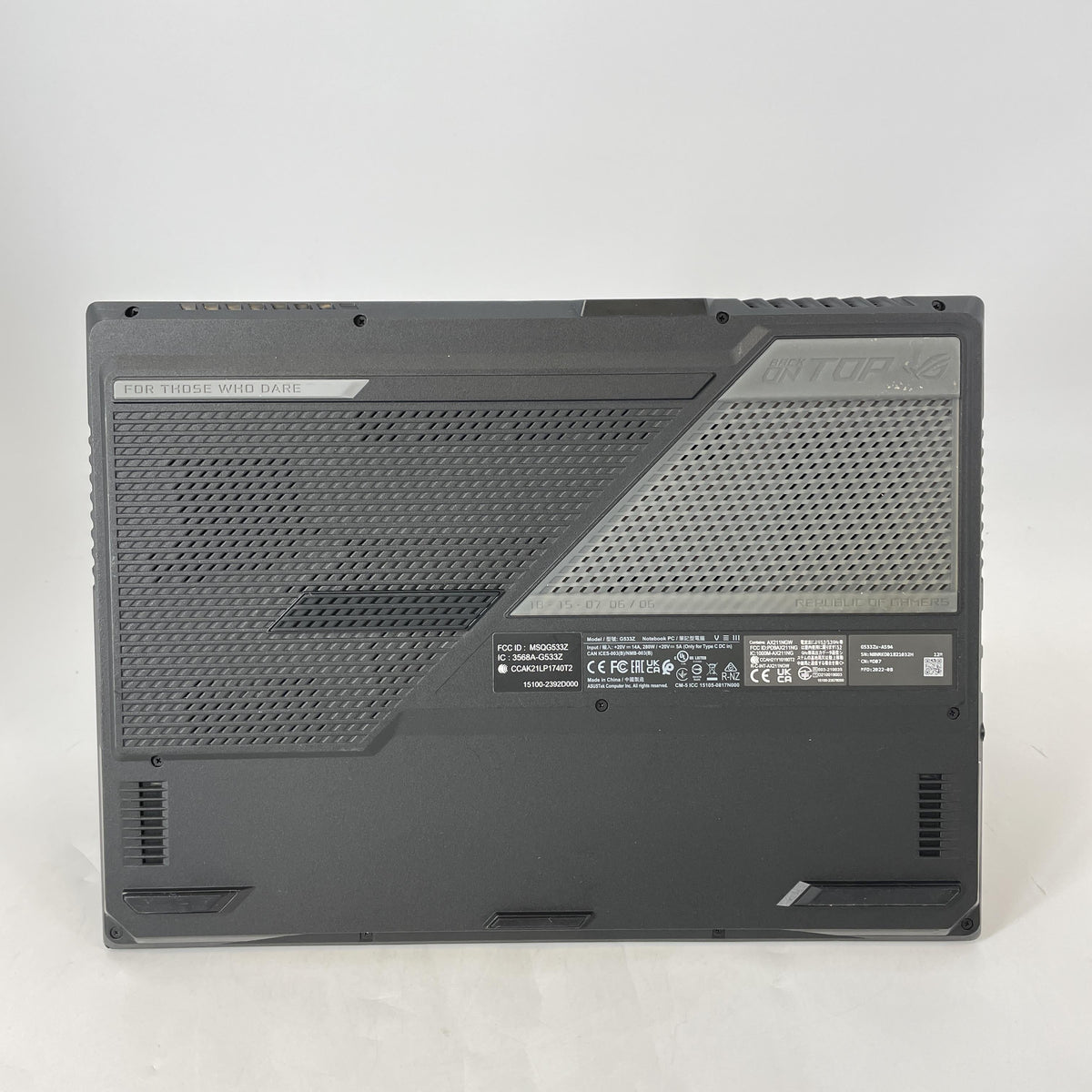 Asus ROG Strix Scar 15 G533 15.6 Black 2.5 GHz Intel Core i9 12th Gen. 16GB RAM 1TB Solid State Drive NVIDIA GeForce RTX 3070 Ti 8 GB
